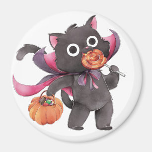 Imán Cute Halloween Cat Magnet
