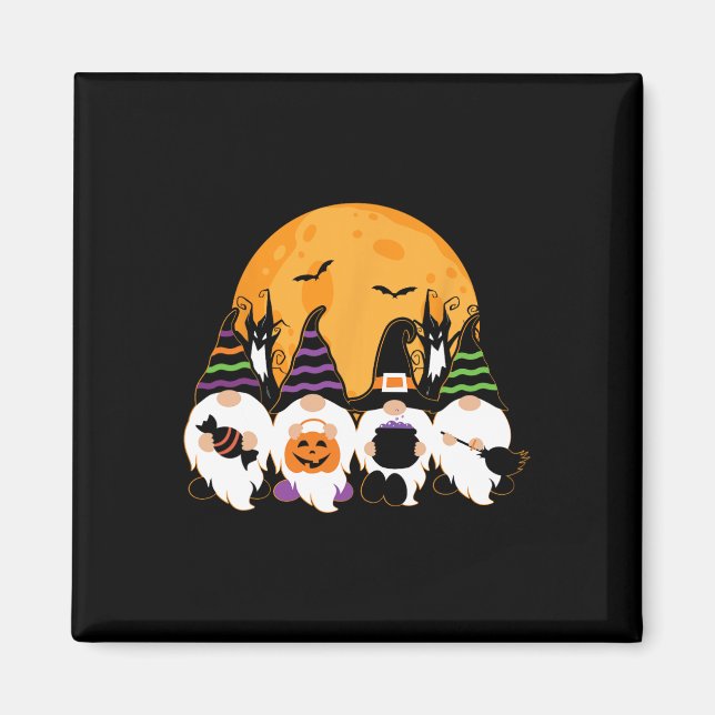 Imán Cute Halloween Gnome Spooky Gardening Trick Or Tre (Frente)