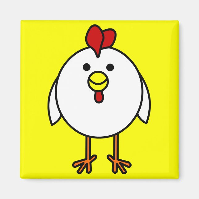 Imán Cute Happy Chicken (Frente)