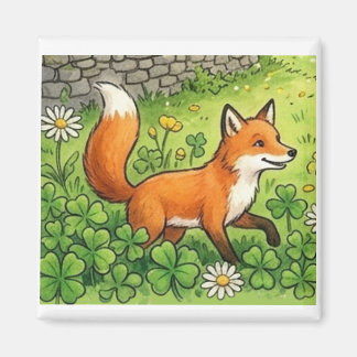 Imán Cute Happy Fox