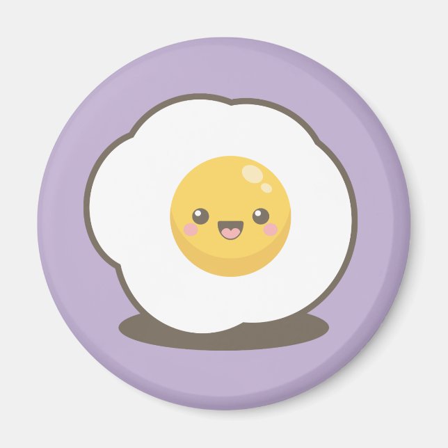 Imán Cute Happy Kawaii Fried Egg Magnet (Frente)