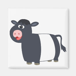 Imán Cute Happy Personalizado Belt Galloway Cow Magnet