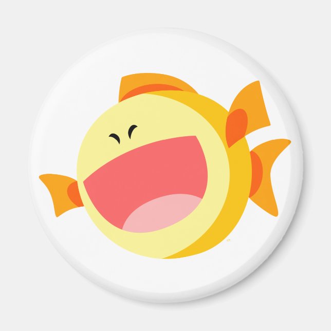 Imán Cute Happy Personalizado Fish Magnet (Frente)