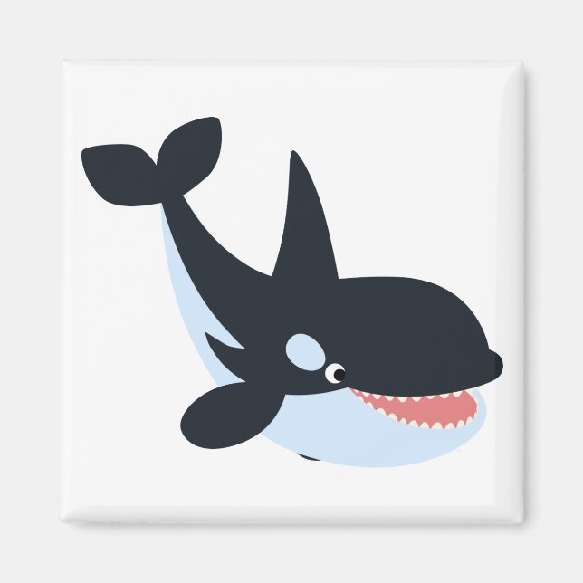 Imán Cute Happy Personalizado Killer Whale Magnet (Frente)