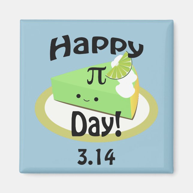 Imán Cute Happy Pi Day (Frente)