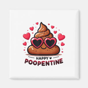 Imán Cute Happy Poopentine Love Poop Personalizado Vale
