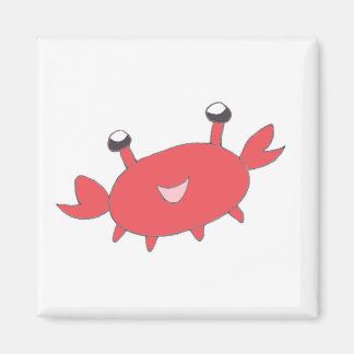 Imán Cute Happy Red Crab