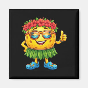 Imán Cute Hawaiian Pickleball Bola Playa Tropical