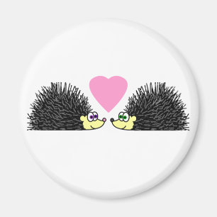 Imán Cute Hedgeogs In Love