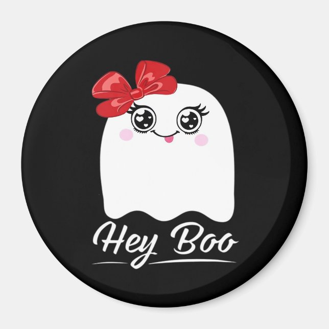 Imán Cute Hey Boo Halloween (Frente)