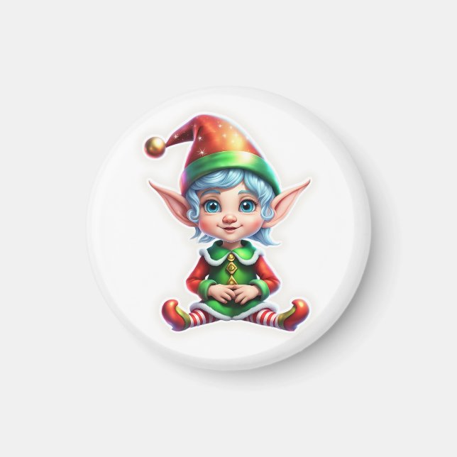 Imán Cute Holiday Elf (Frente)