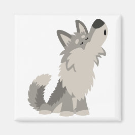 Imán Cute Howling Personalizado Wolf Magnet