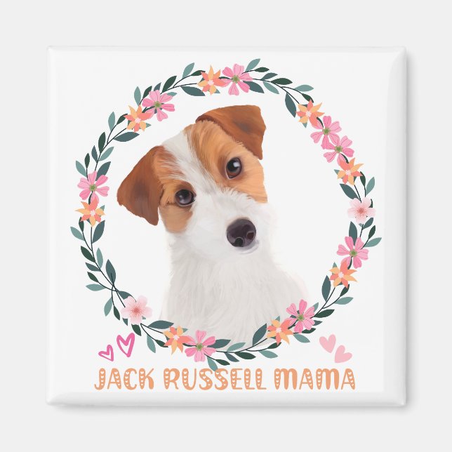Imán Cute Jack Russell Terrier - Jack Russell Mama (Frente)