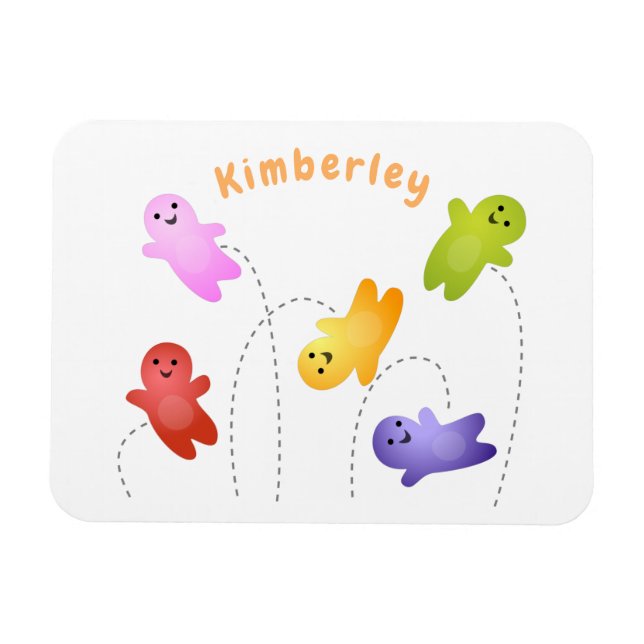 Imán Cute jelly bebés dulces personalizado (Horizontal)