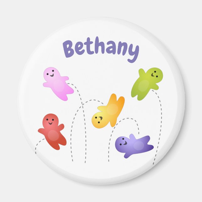Imán Cute jelly bebés dulces personalizado de dulces (Frente)