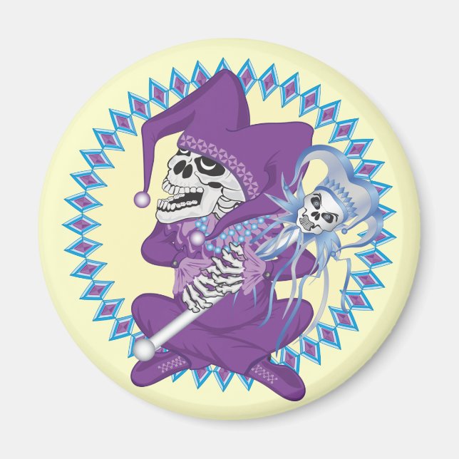 Imán Cute Jester Skull (Frente)