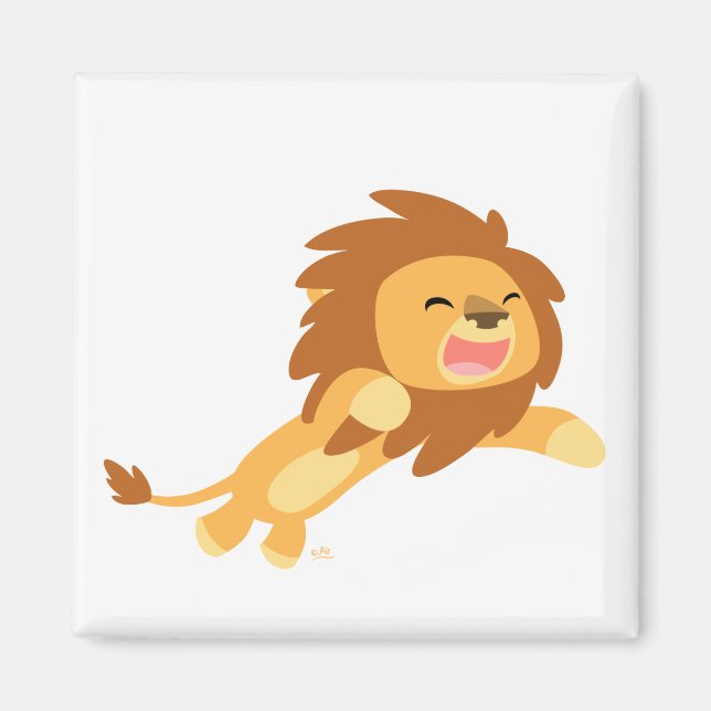 Imán Cute joyful Personalizado Lion Magnet (Frente)