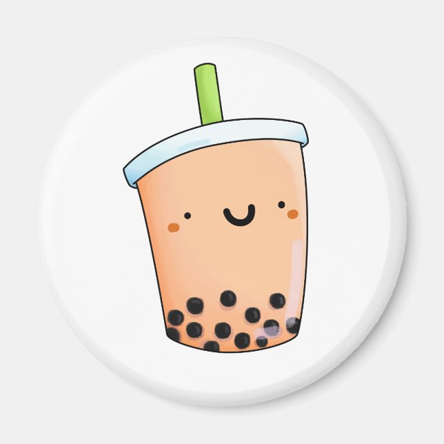 Imán Cute Kawaii Boba Tea (Frente)