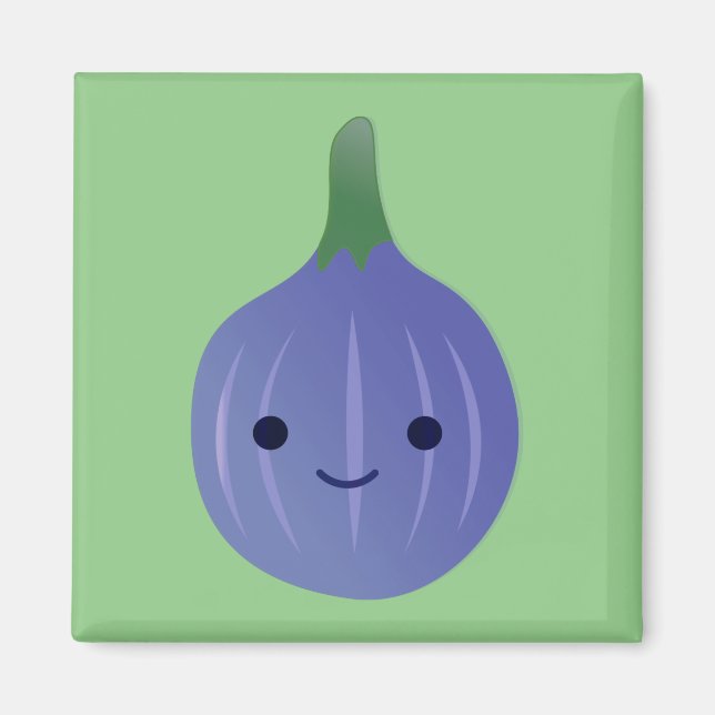 Imán Cute Kawaii Fig (Frente)