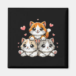 Imán Cute Kawaii Gatos Neko Funny Gato Lover Regalo