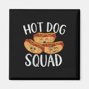 Imán Cute Kawaii Hot Dog Squad Bbq Familia Hombres Coin