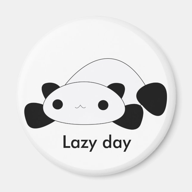 Imán Cute kawaii lazy day panda imnet (Frente)