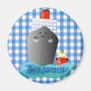 Imán Cute kawaii liner océano remolcador personalizado 