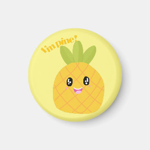 Imán Cute kawaii piña