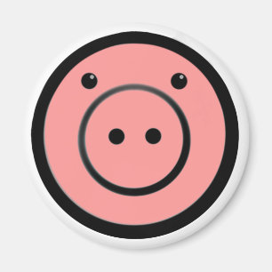 Imán Cute Kawaii Pink Piggy Vector de Cerdo