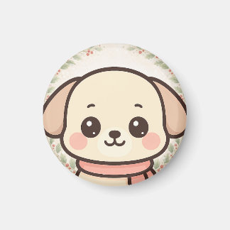Imán Cute Kawaii Puppy Face Magnet