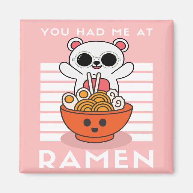 Imán Cute Kawaii Ramen (Frente)