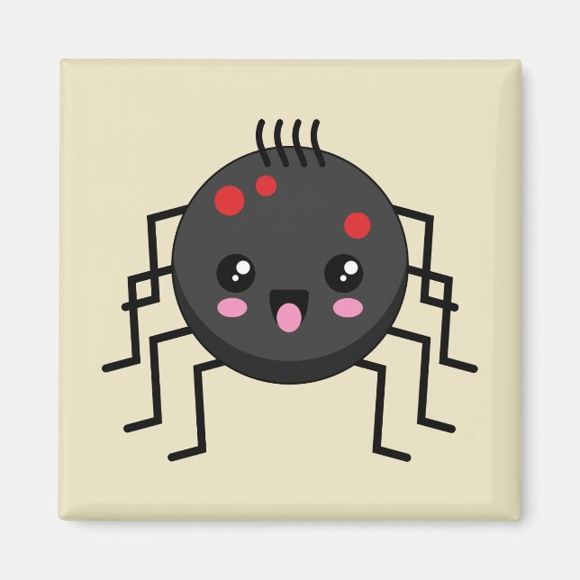 Imán Cute Kawaii Spider (Frente)