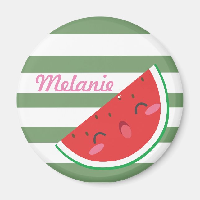 Imán Cute Kawaii Watermelon personalizado (Frente)
