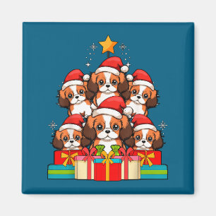Imán Cute King Charles Cavalier Le Perro Navidad Árbol 