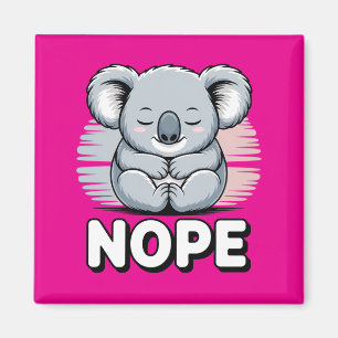 Imán Cute Koala Durmiendo “No” Dibujo Animado Divertido