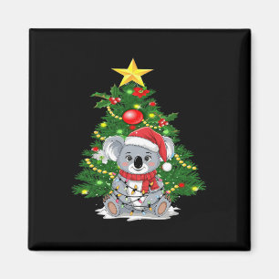 Imán Cute Koala Y Árbol De Navidad Koala Lover Christma