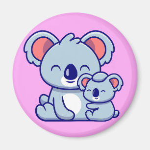 Imán Cute Koala Y Baby Magnet