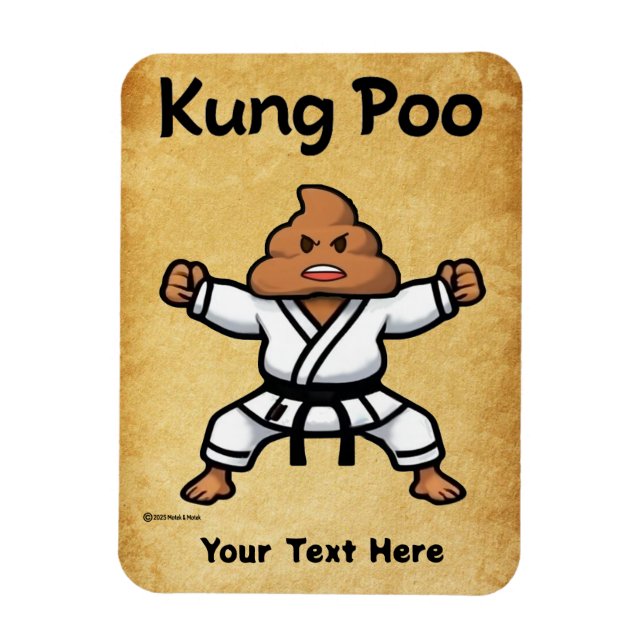 Imán Cute Kung Poo Karate (Vertical)