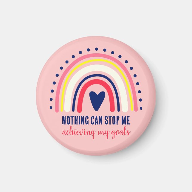 IMÁN CUTE LA CITA INSPIRADORA MODERNA BOHO RAINBOW (Frente)