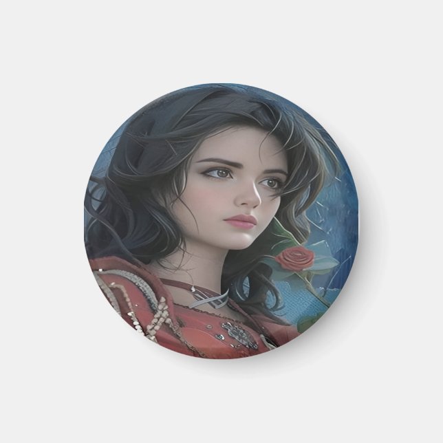 Imán Cute Lady Magnet (Frente)