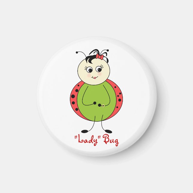 Imán Cute Ladybug Girly Fashion (Frente)