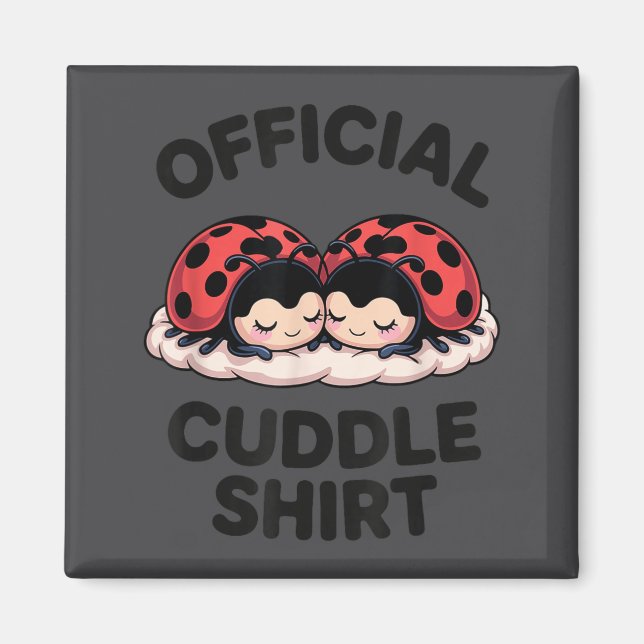 Imán Cute Ladybug Love Cuddle  (Frente)