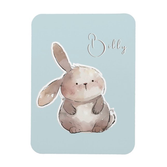 Imán Cute lapin 2, personnalisé (Vertical)