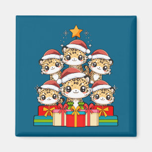 Imán Cute Leopard Gecko Le Lizard Árbol de Navidad Xmas