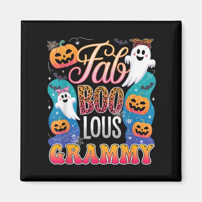 Imán Cute Leopardo Fab Boo Lous Grammy Soky Halloween C (Frente)