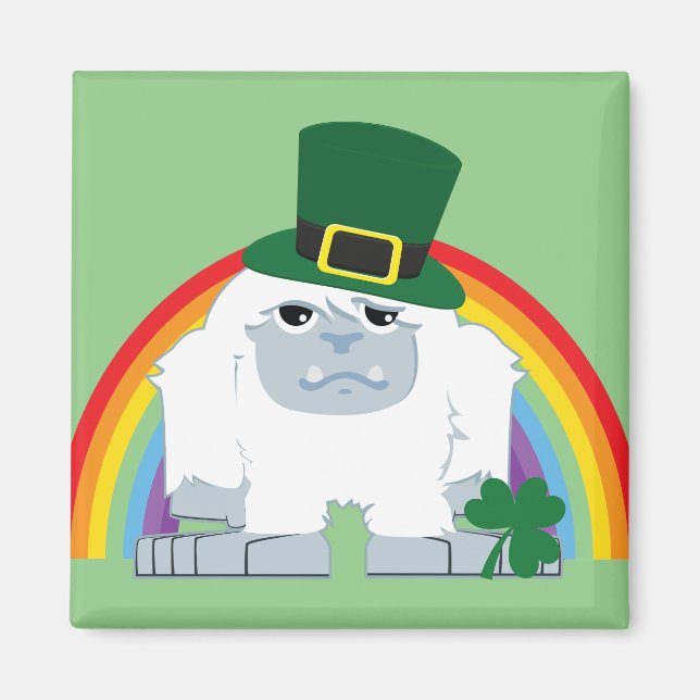 Imán Cute Leprechaun Yeti (Frente)