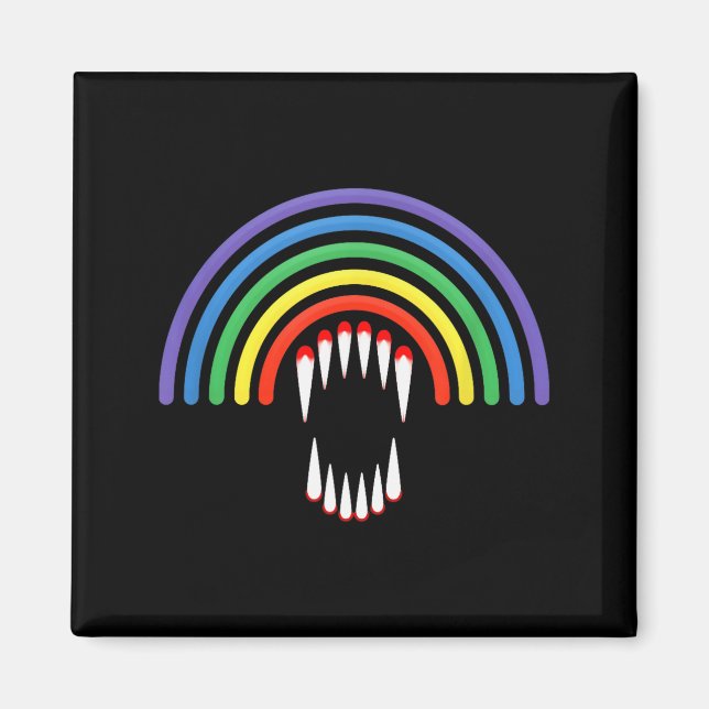 Imán Cute Lgbtq Vamre Lgbt Halloween Ghost Rainbow Gay  (Frente)