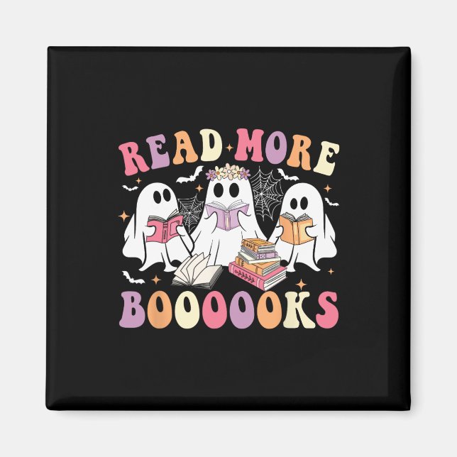 Imán Cute libro fantasma Leer más libros Divertidos pro (Frente)