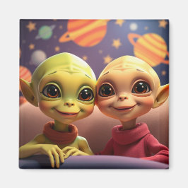 Imán Cute Little Aliens Ork y Erk Magnet