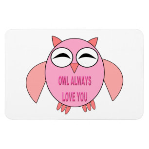 Imán Cute Love Message Owl Magnet